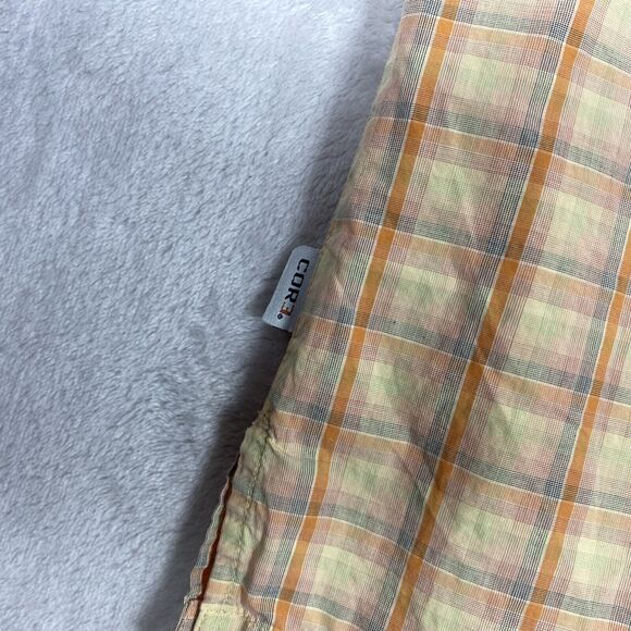 Simms Shirt Mens XLarge Orange Plaid Cor3 Short Sleeve Fishing - Picture 7 of 11